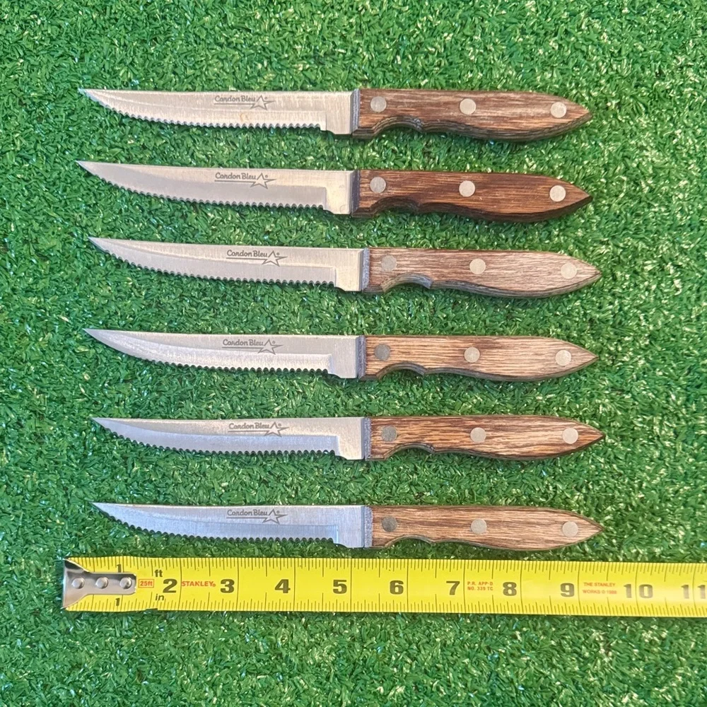 Lot of 6 Cordon Bleu Knives High Carbon Japan Steak Knife’s No Box No Block
